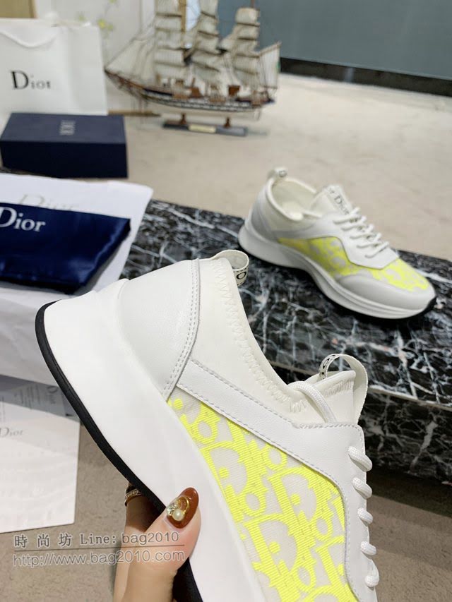 DIOR男女鞋 迪奧2021專櫃新款情侶運動鞋 Dior拼接字母運動鞋  naq1538